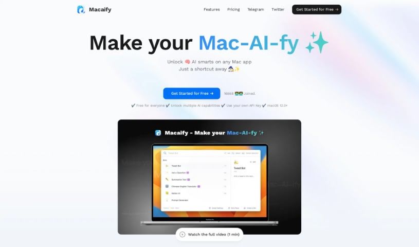 Screenshot of Macaify
