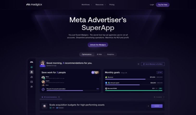 Screenshot of Madgicx