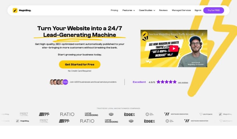 Screenshot of MagicBlog