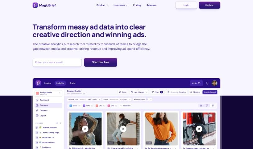 Screenshot of MagicBrief