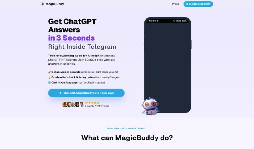 Screenshot of MagicBuddy