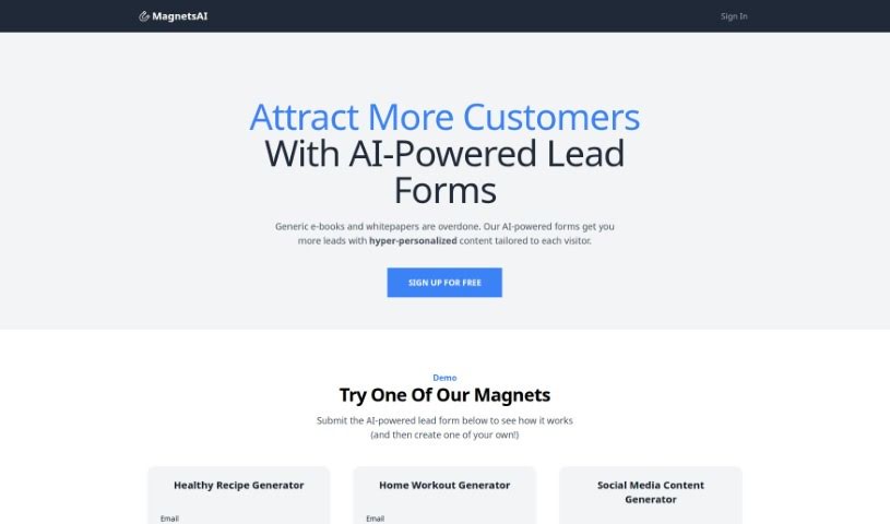 Screenshot of Magnetsai