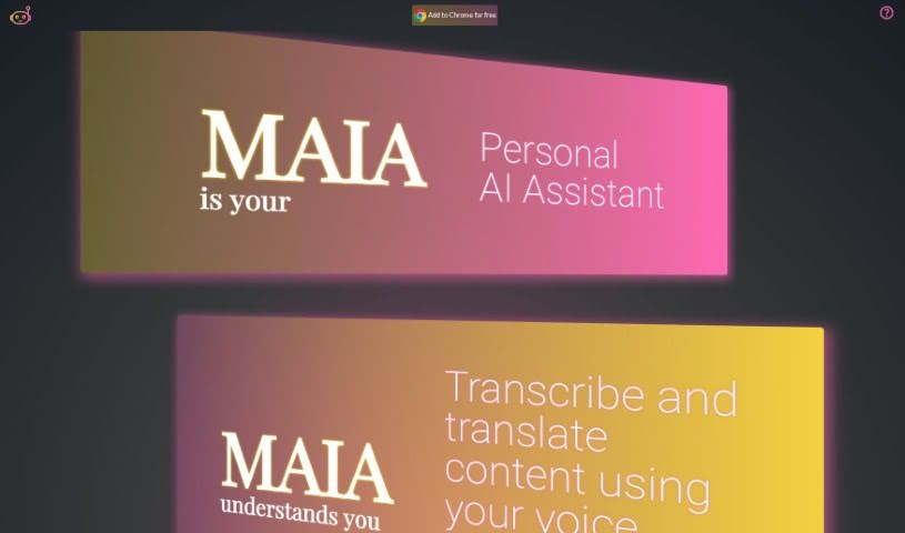 Screenshot of Maia Ai
