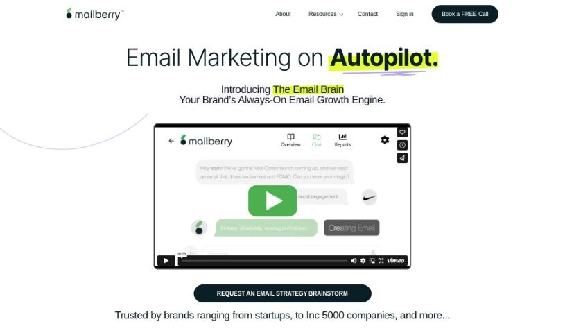 Screenshot of Mailberry