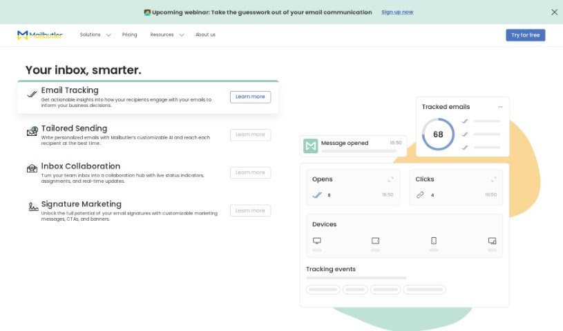 Screenshot of Mailbutler