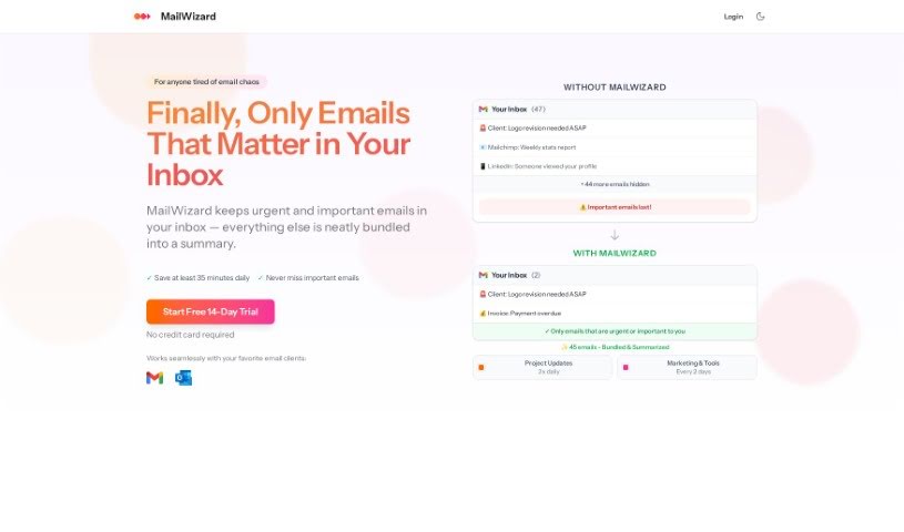 Screenshot of Mailwizard
