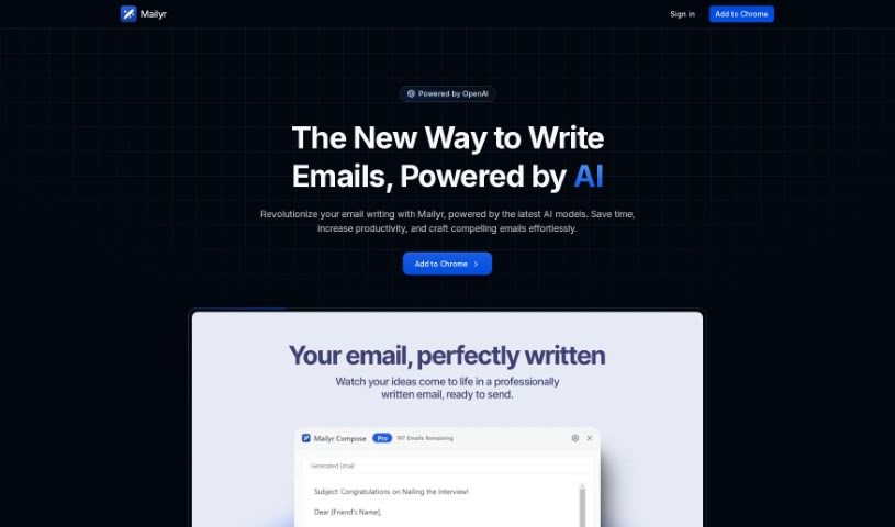 Screenshot of Mailyr