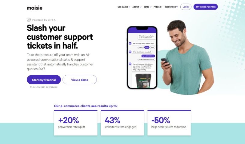 Screenshot of Maisie AI