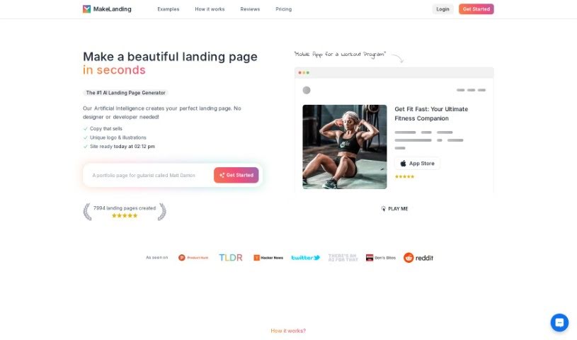 Screenshot of Makelanding