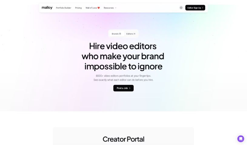 Screenshot of Malloy