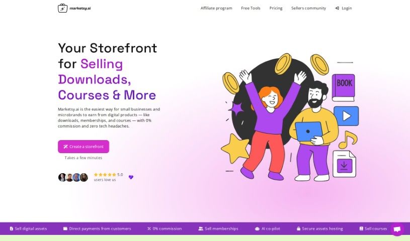 Screenshot of Marketsy.ai