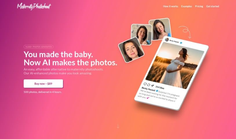 Screenshot of Maternityphotoshoot