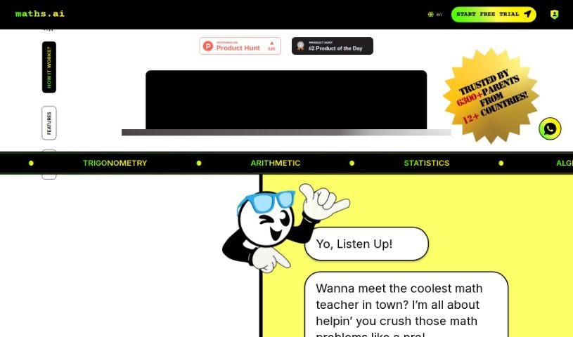 Screenshot of Maths.ai