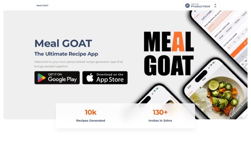 Screenshot of Meal GOAT
