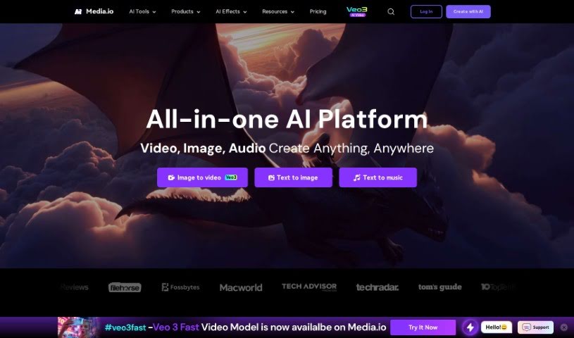 Screenshot of Media.io
