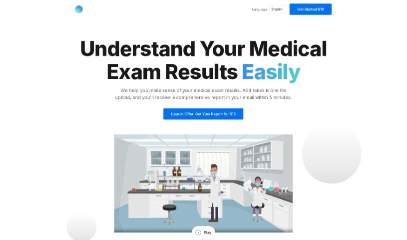 Screenshot of Medlabreport