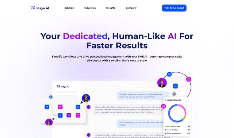 Screenshot of Maya AI