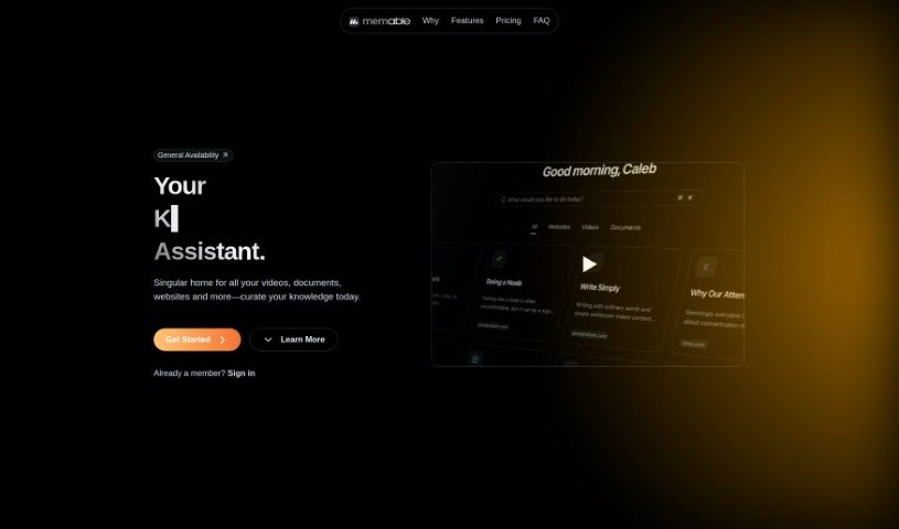 Screenshot of Memable