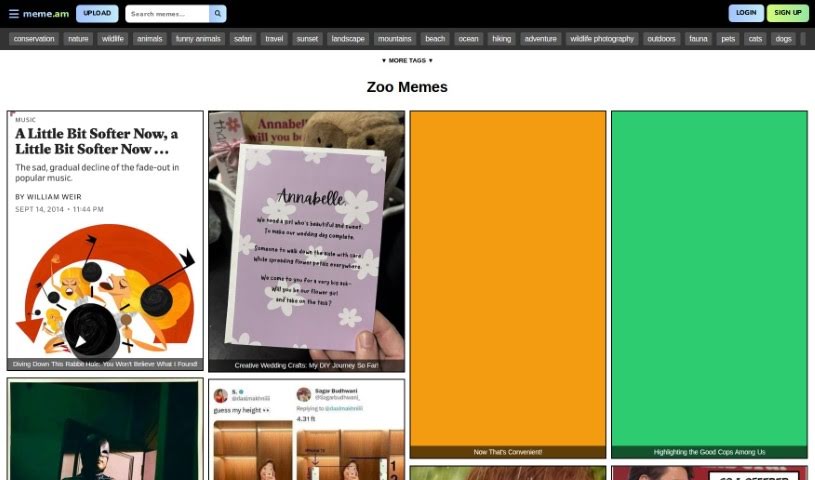 Screenshot of MemeZoo