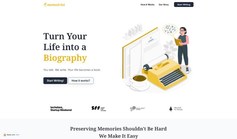 Screenshot of Memoirist