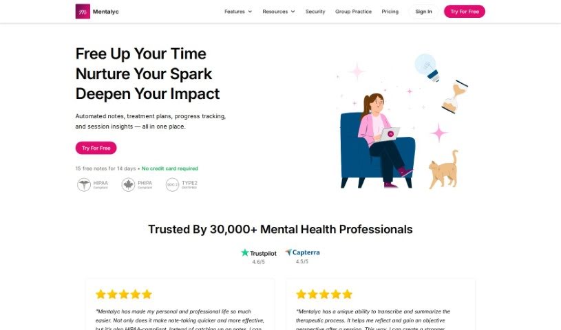 Screenshot of Mentalyc