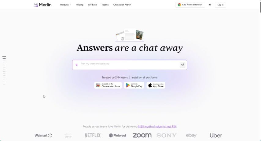 Screenshot of Merlin AI Detection