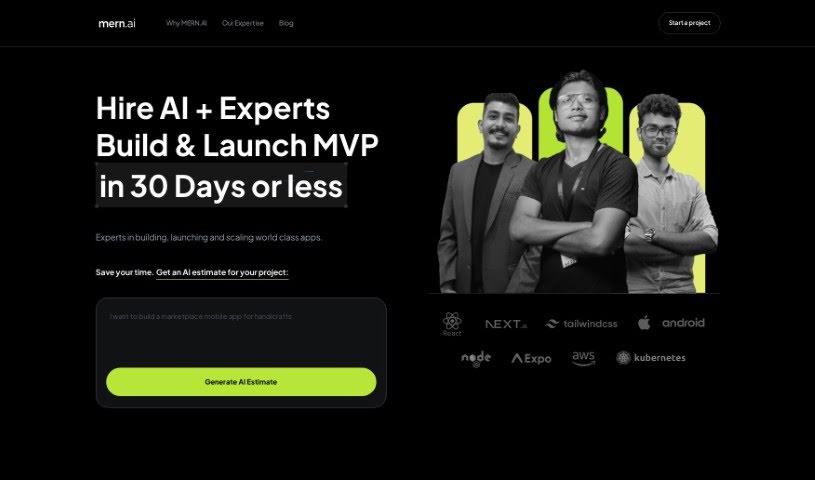 Screenshot of MERN.AI