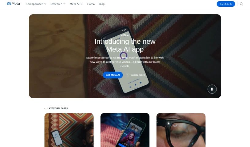 Screenshot of Meta AI