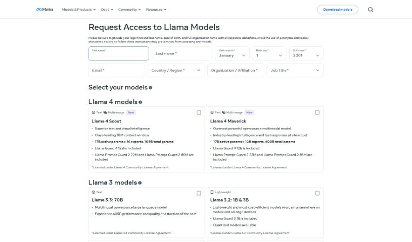 Screenshot of Meta Code Llama 70B
