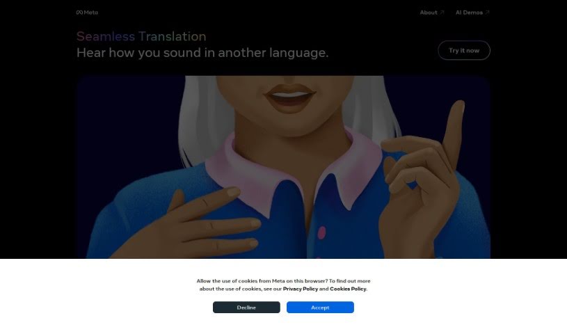 Screenshot of Meta Seamlessexpressive