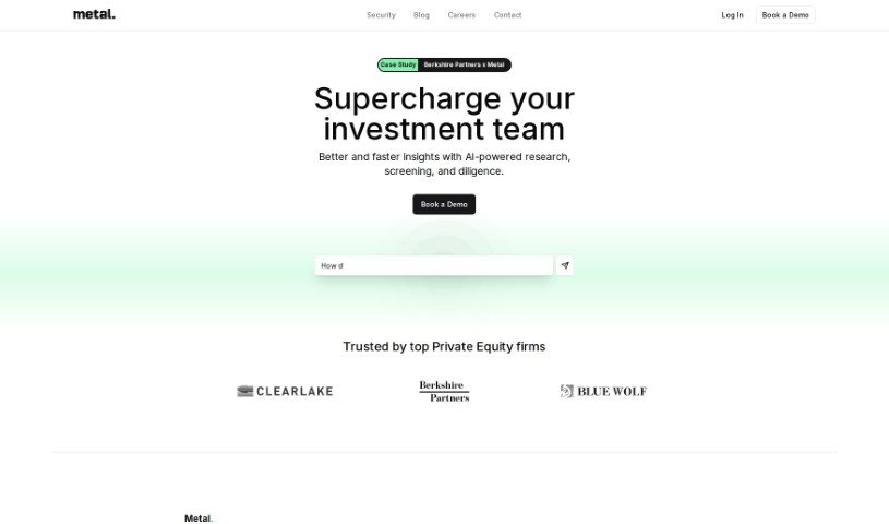 Screenshot of Metal AI