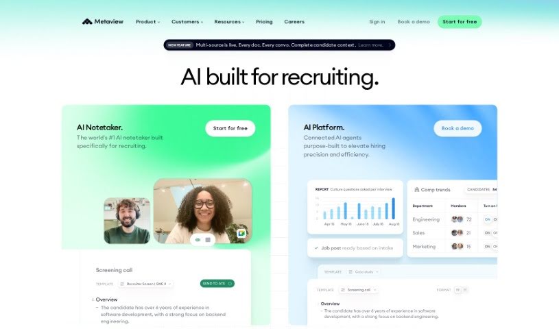 Screenshot of Metaview