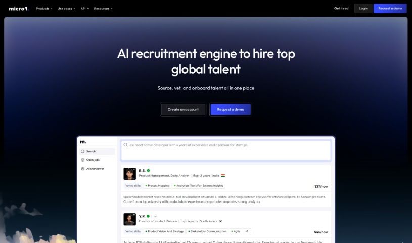 Screenshot of Micro1