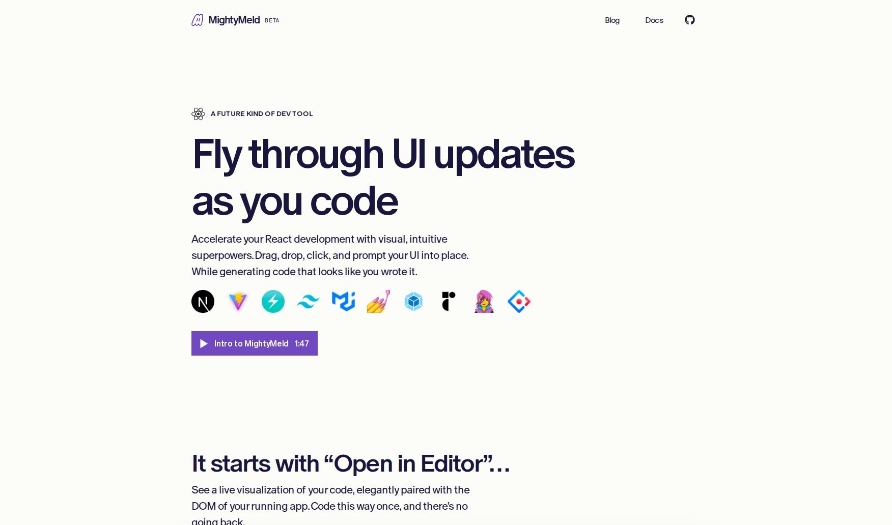 Screenshot of MightyMeld