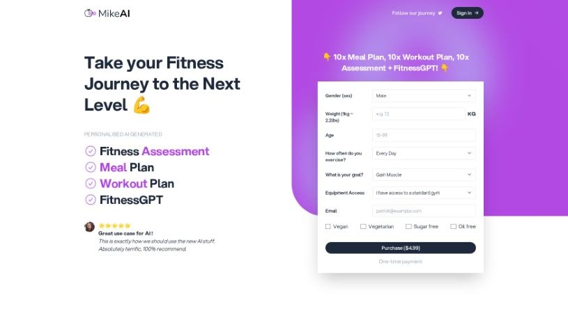 Screenshot of MikeAI