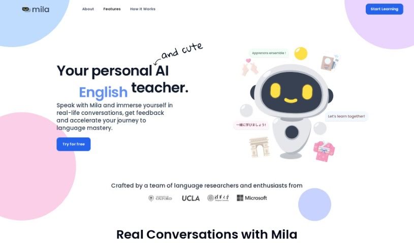 Screenshot of Mila AI