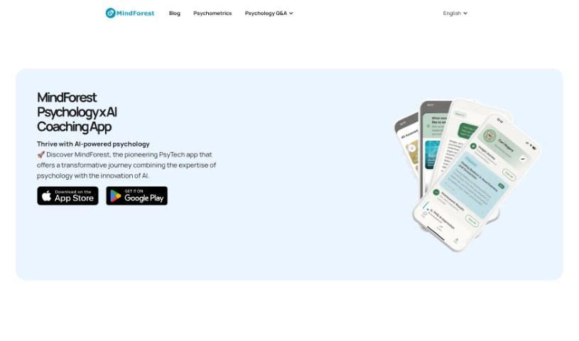 Screenshot of MindForest App