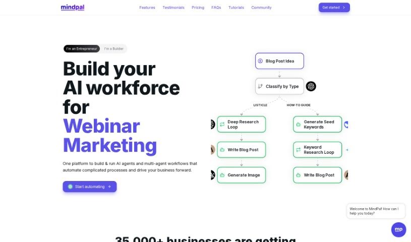 Screenshot of MindPal Space Agent Hub