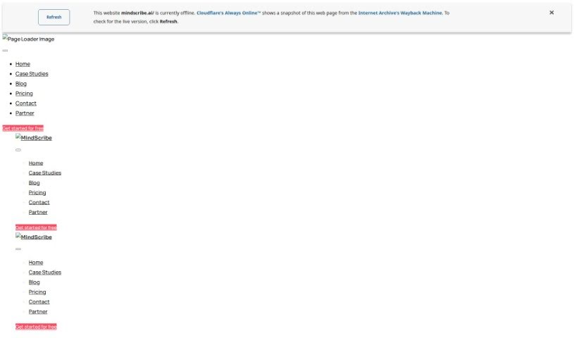Screenshot of MindScribe ai