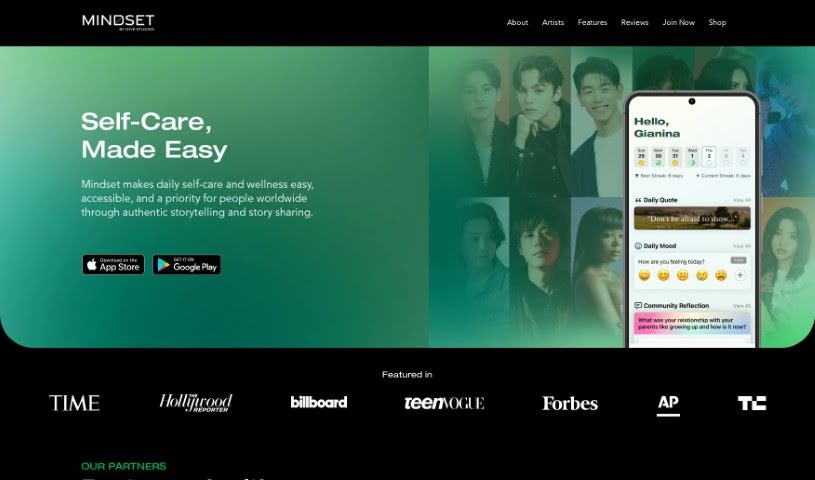 Screenshot of Mindset