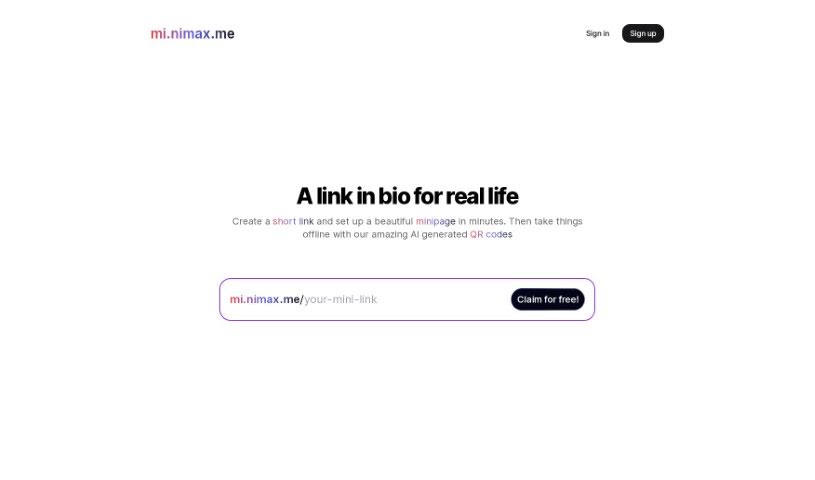 Screenshot of Mi.nimax
