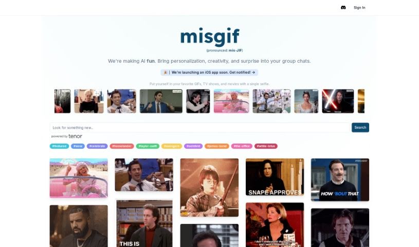 Screenshot of Misgif
