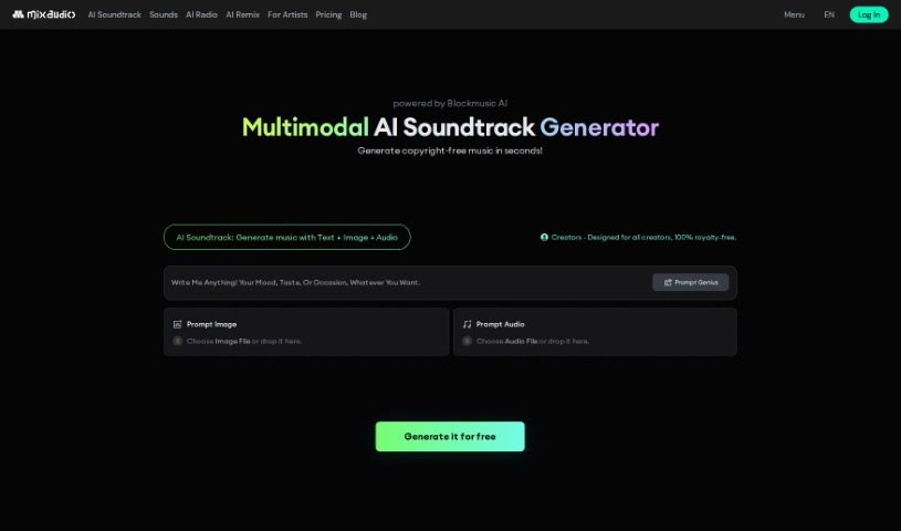 Screenshot of MixAudio
