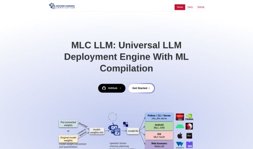Screenshot of MLC LLM
