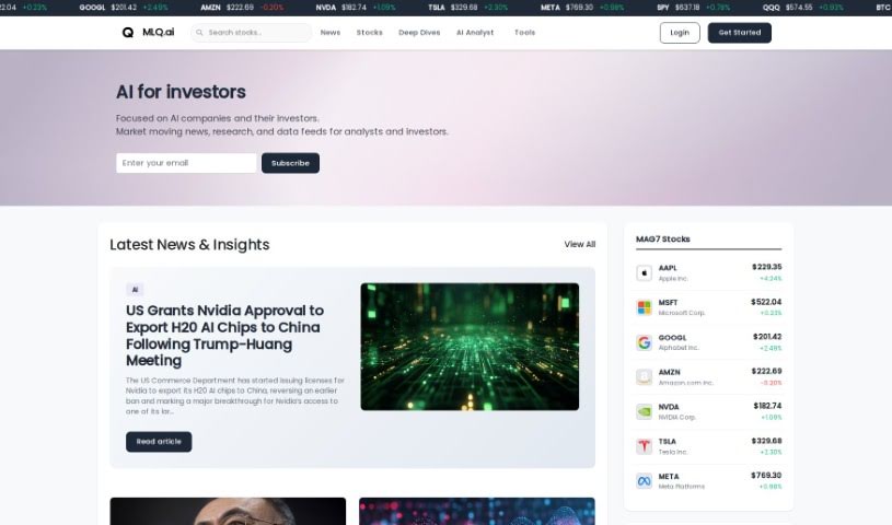 Screenshot of Mlq App