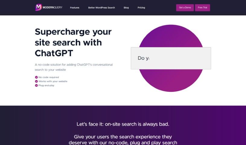 Screenshot of Modern Query
