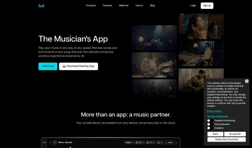 Screenshot of Moises