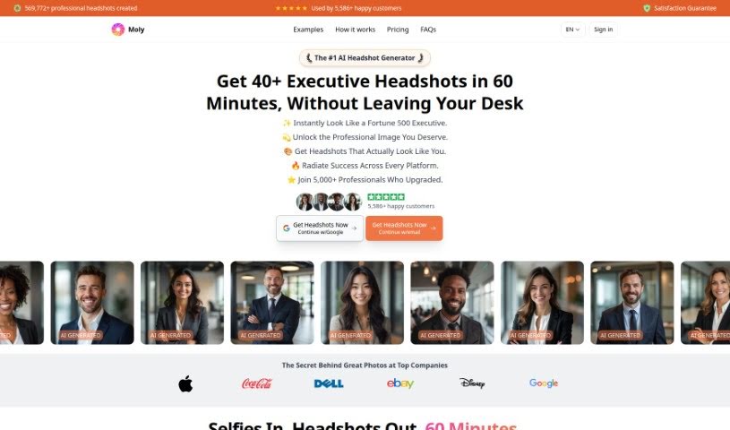 Screenshot of Moly.ai