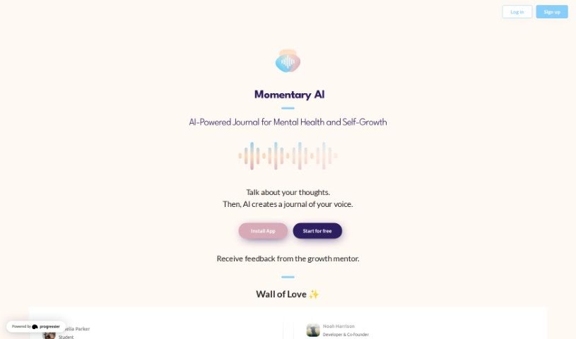 Screenshot of Momentary