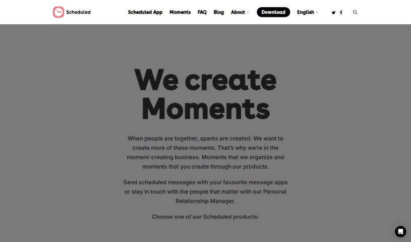 Screenshot of Moments